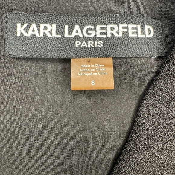 KARL LAGERFELD Cold Shoulder Jumpsuit Navy Blue Size 8. A24 - Picture 15 of 15